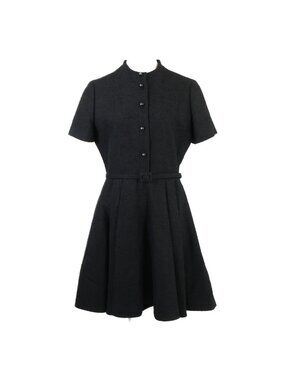 black dior mini dress Dior printed satin mini dress 34FR